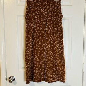 Toad&Co Brown Floral Wide Leg Pants